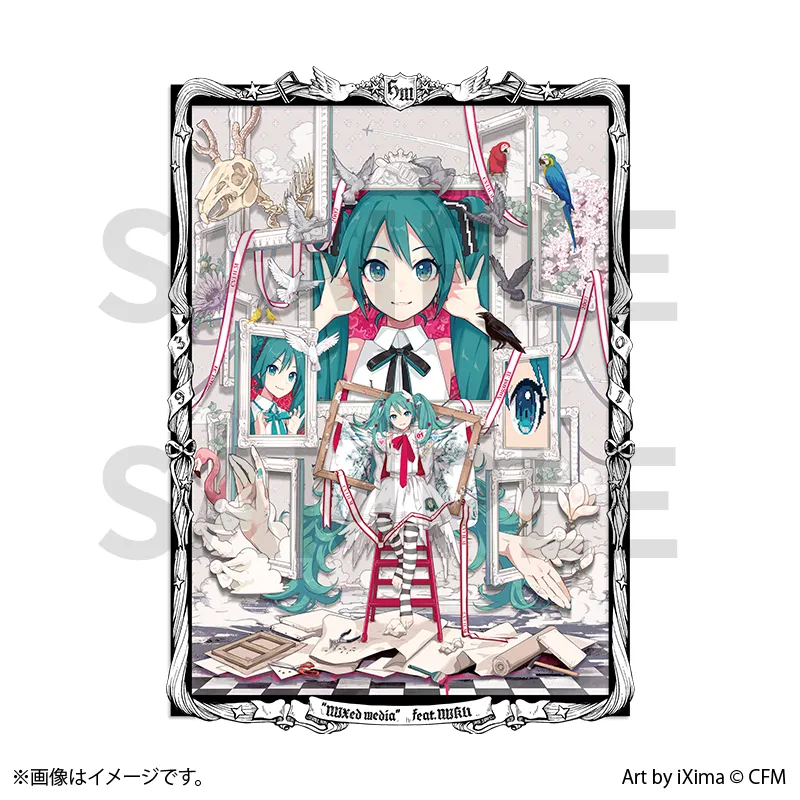 【展示作品／1点限定】「ミクストメディア」特注デザインフレームレイヤーアート